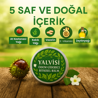 Yalvisi™ Ödem Giderici Masaj Kremi- Bitkisel Ödem ve Şişlik Giderici Balm